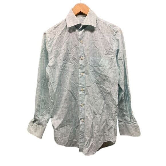 Peter Millar Other - Peter Millar Men’s‎ S Shirt White Blue Green Dot Long Sleeve Button Up Casual